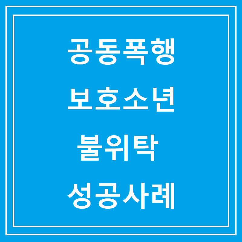 공동폭행 보호소년 불위탁 성공사례