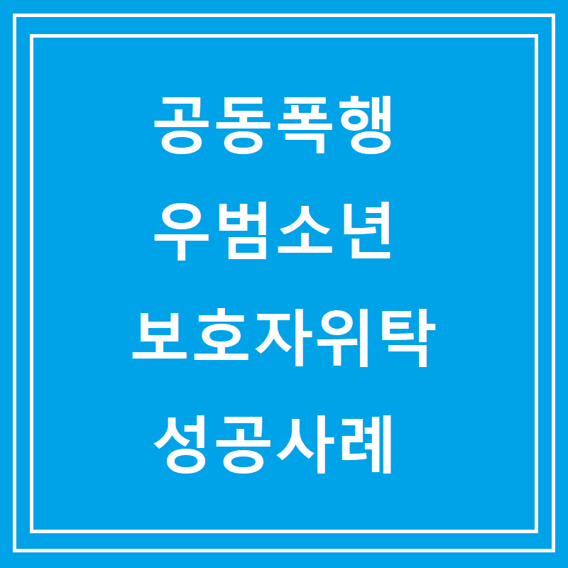 공동폭행 우범소년 보호자위탁 성공사례